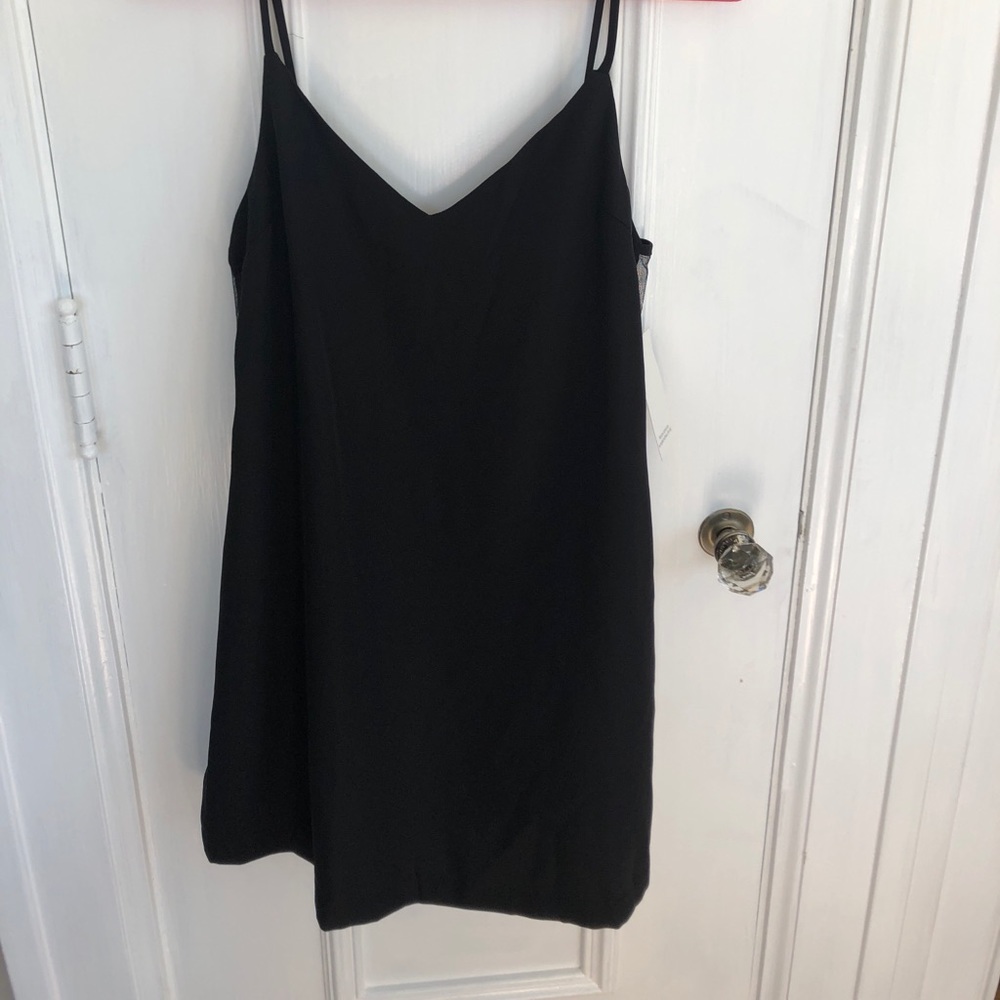 Tobi NWT black dress with mesh cutouts